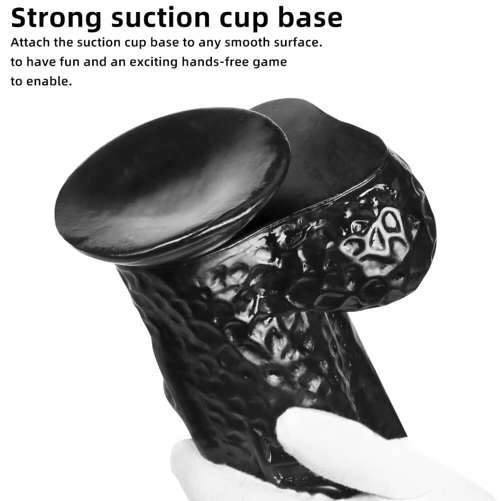 14in 10.63in Big Black Dildo With Realistic Veins For Women Orgasm