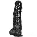 14in 10.63in Big Black Dildo With Realistic Veins For Women Orgasm