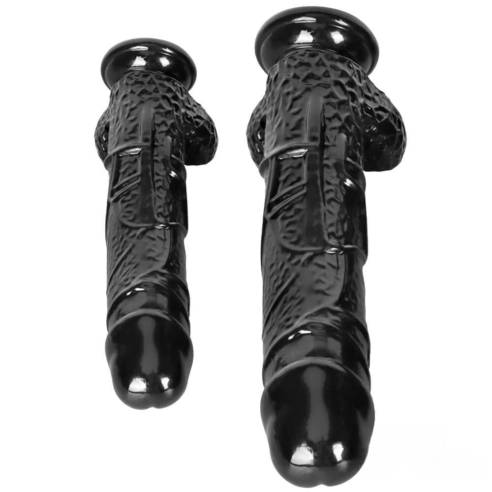 14in 10.63in Big Black Dildo With Realistic Veins For Women Orgasm