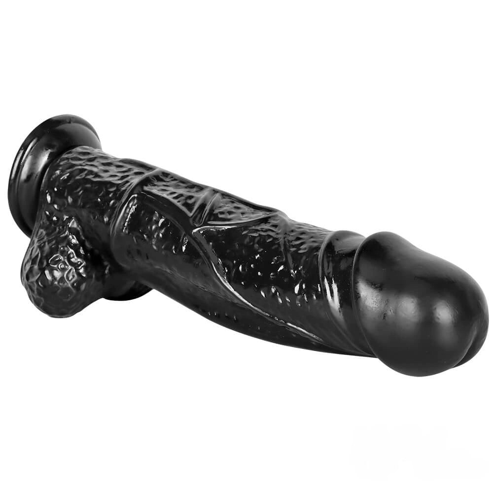14in 10.63in Big Black Dildo With Realistic Veins For Women Orgasm