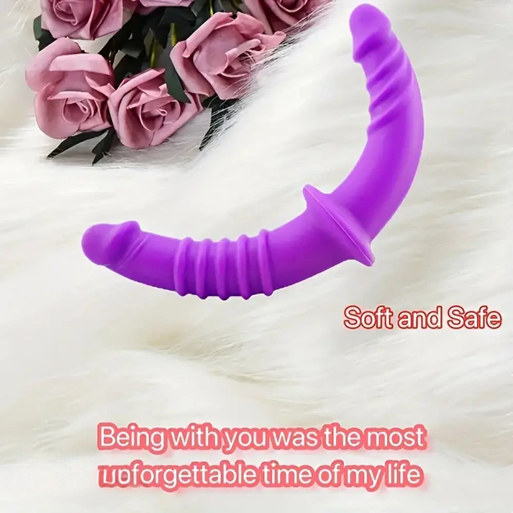 14in Big Long Silicone Soft Double Penetration Female Masturbation Dildo