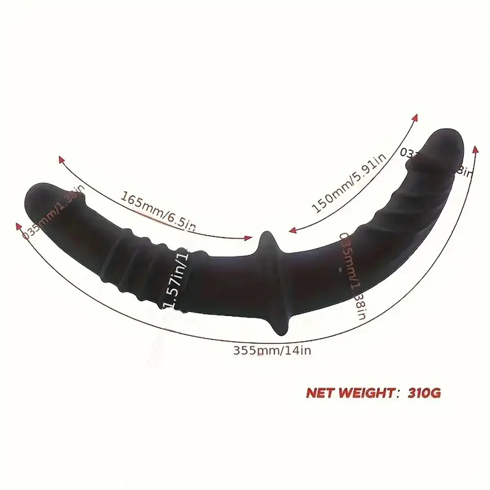 14in Big Long Silicone Soft Double Penetration Female Masturbation Dildo