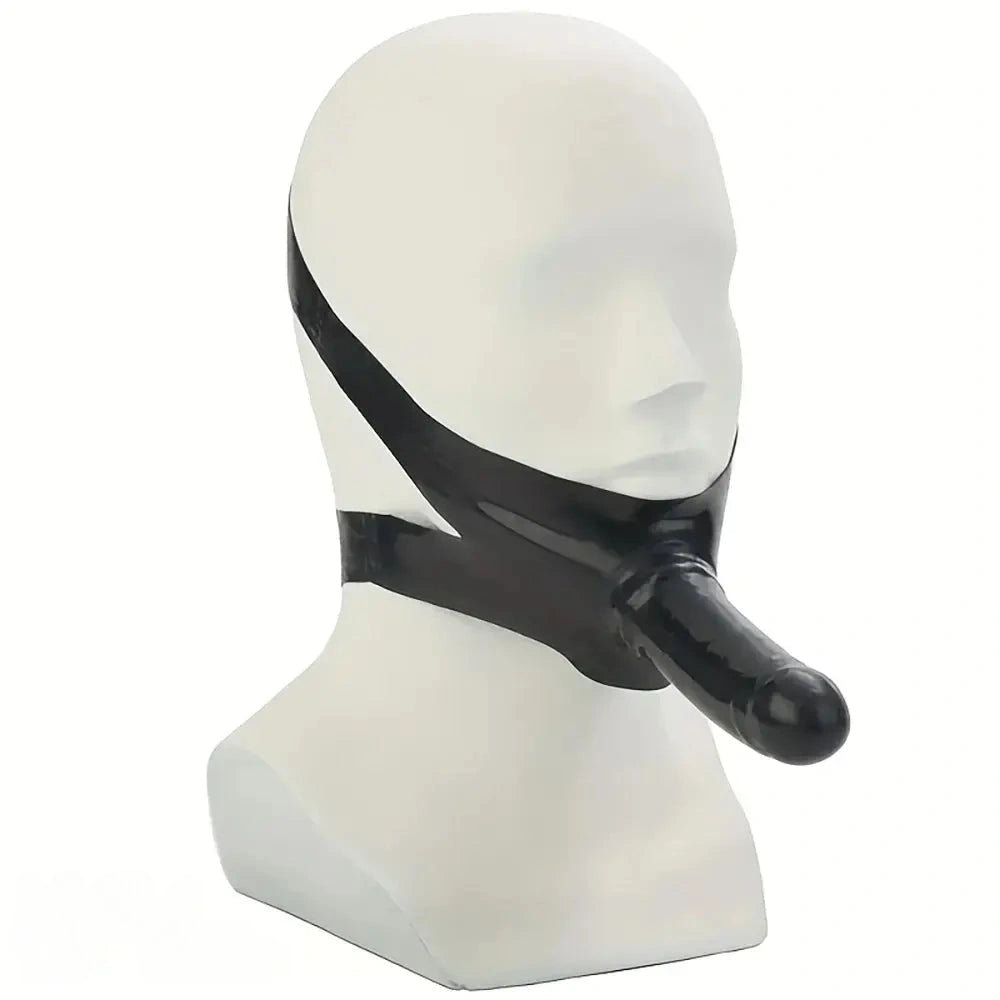 14in Realistic Strap-On Latex Face Chin Dildo For Couples Sensitive Spot