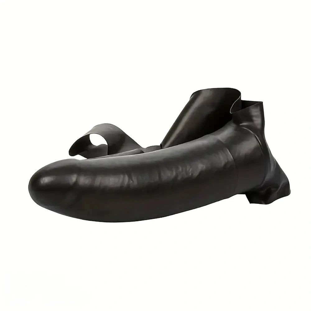 14in Realistic Strap-On Latex Face Chin Dildo For Couples Sensitive Spot