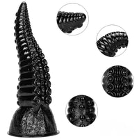 14in Thick Big Real Black Dildo Tentacle Octopus Penis Sex Toy