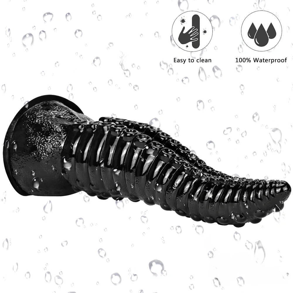14in Thick Big Real Black Dildo Tentacle Octopus Penis Sex Toy