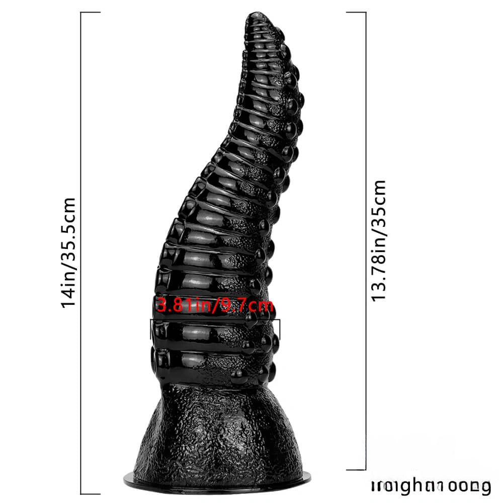 14in Thick Big Real Black Dildo Tentacle Octopus Penis Sex Toy