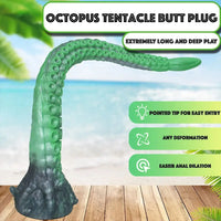 15.16in 17.32in Super Long Big Tentacle Silicone Butt Plug Dildo Anal Toy