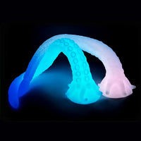 15.1in 17.3in Luminous Silicone Soft Long Big Tentacle Octopus Dildo