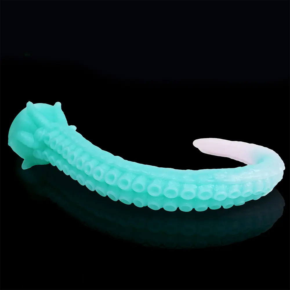 15.1in 17.3in Luminous Silicone Soft Long Big Tentacle Octopus Dildo