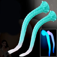 15.1in 17.3in Luminous Silicone Soft Long Big Tentacle Octopus Dildo