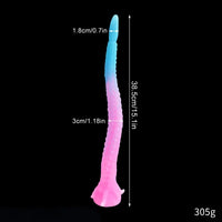 15.1in 17.3in Luminous Silicone Soft Long Big Tentacle Octopus Dildo