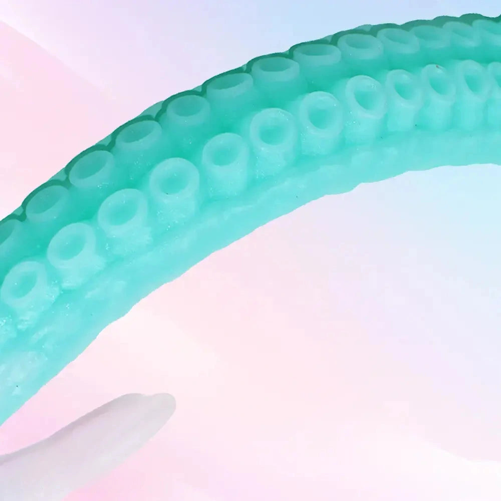 15.1in 17.3in Luminous Silicone Soft Long Big Tentacle Octopus Dildo