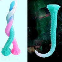 15.1in 17.3in Luminous Silicone Soft Long Big Tentacle Octopus Dildo
