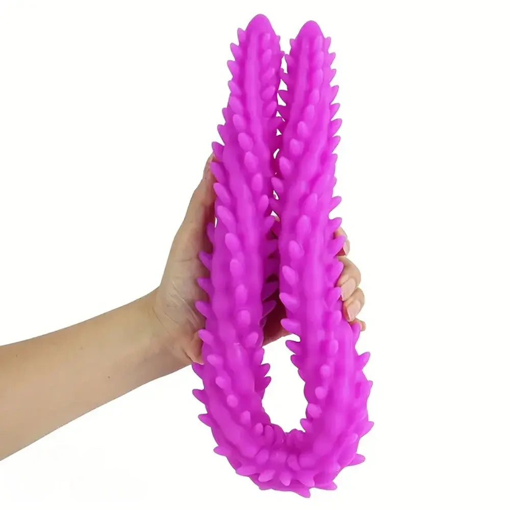 15.35in 19.29in Huge Long Double-Ended Spiked Anal Plug Dildo