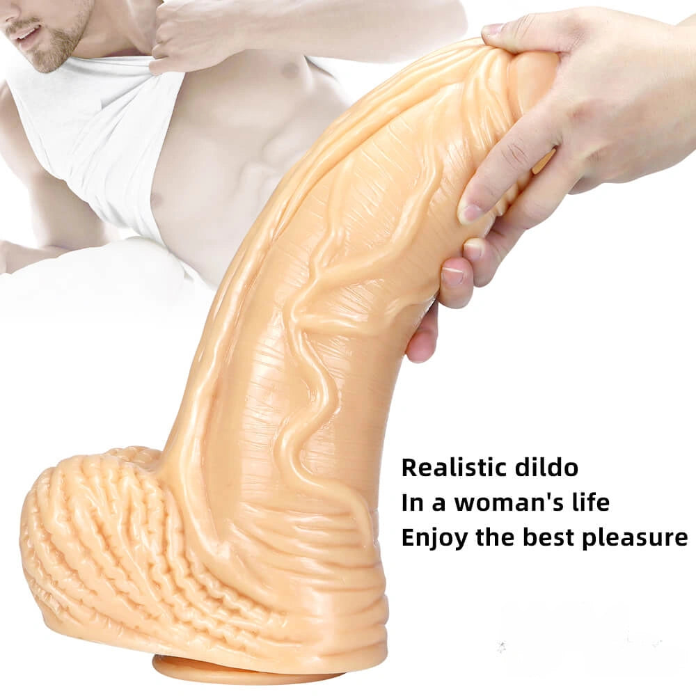 15.35in Huge Long Real Cock Dildo Realistic Texture Toy For Women