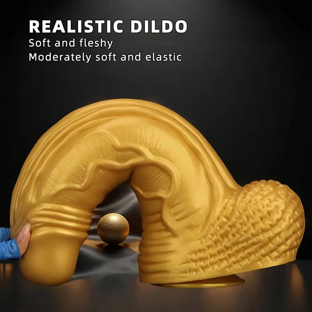 15.35in Huge Thick Silicone Soft Dildo Realistic Design For G-Spot