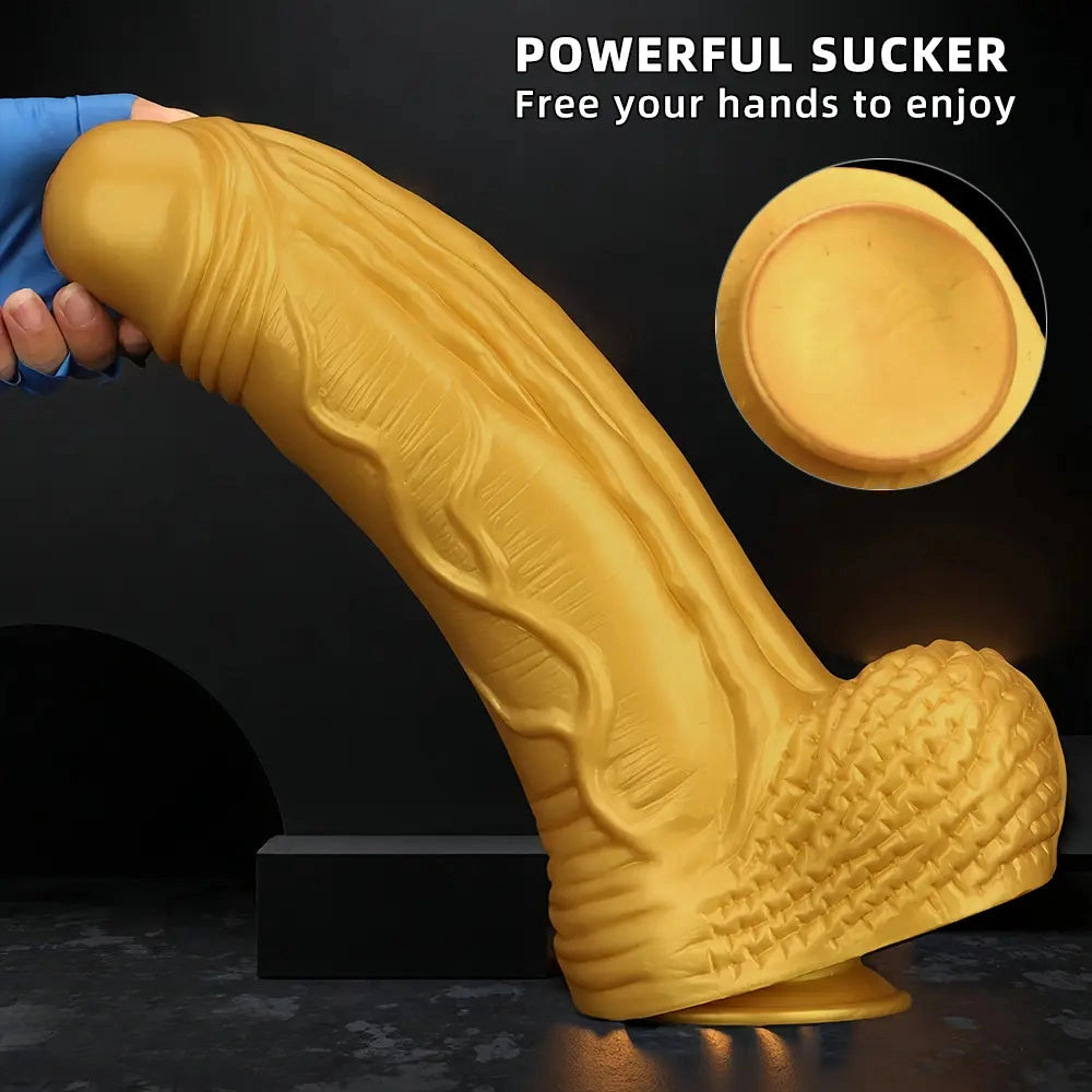 15.35in Huge Thick Silicone Soft Dildo Realistic Design For G-Spot