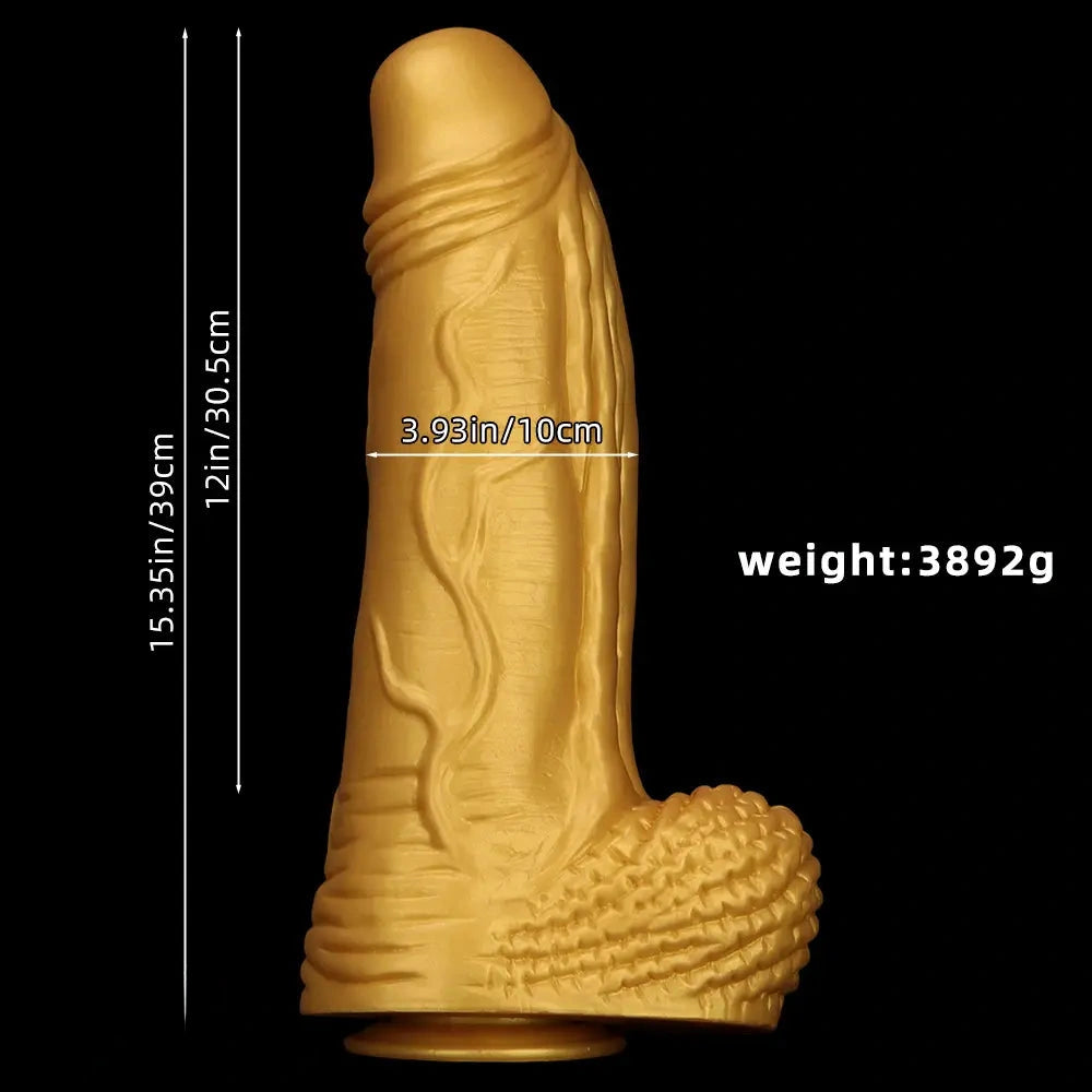15.35in Huge Thick Silicone Soft Dildo Realistic Design For G-Spot
