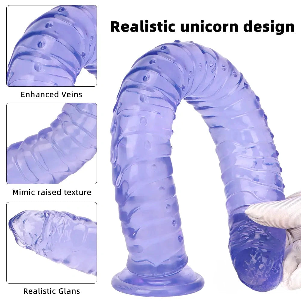15.35in Long Huge Colorful Dildo For Anal Vaginal Expansion Sex Toy