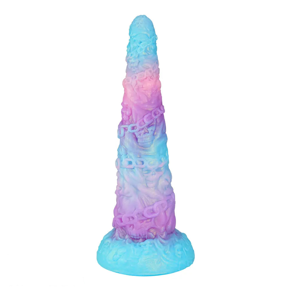 15.43in Huge Fantasy Monster Skeleton Wave Ridge Dildo Female Sex Toy