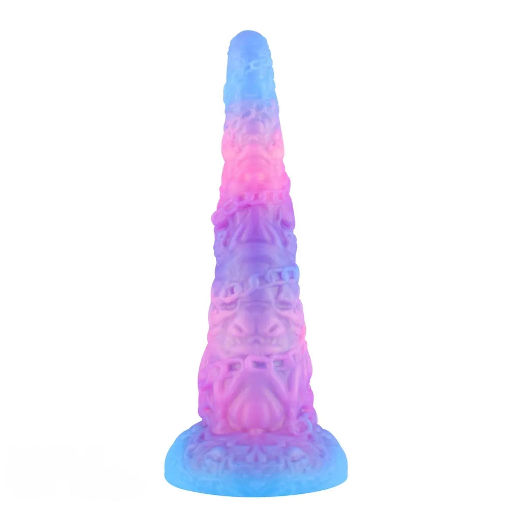 15.43in Huge Fantasy Monster Skeleton Wave Ridge Dildo Female Sex Toy