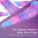 15.43in Huge Fantasy Monster Skeleton Wave Ridge Dildo Female Sex Toy