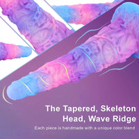 15.43in Huge Fantasy Monster Skeleton Wave Ridge Dildo Female Sex Toy