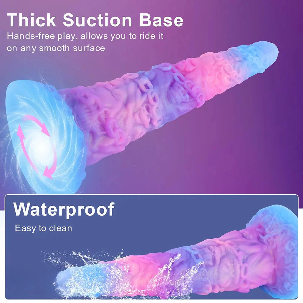 15.43in Huge Fantasy Monster Skeleton Wave Ridge Dildo Female Sex Toy