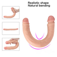 15.55" Dual Heads Real Feel Dildo Sex Toy For Women Using