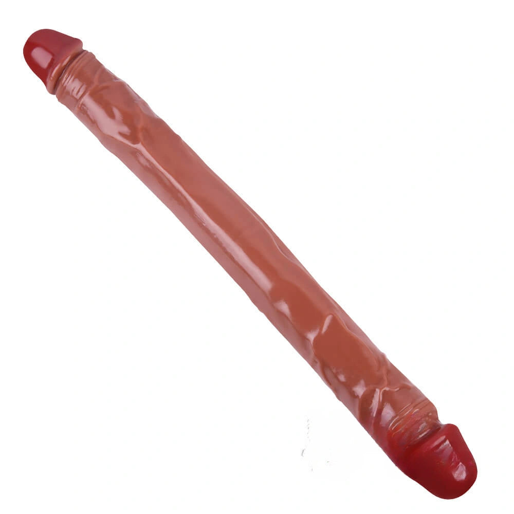 15.55" Dual Heads Real Feel Dildo Sex Toy For Women Using