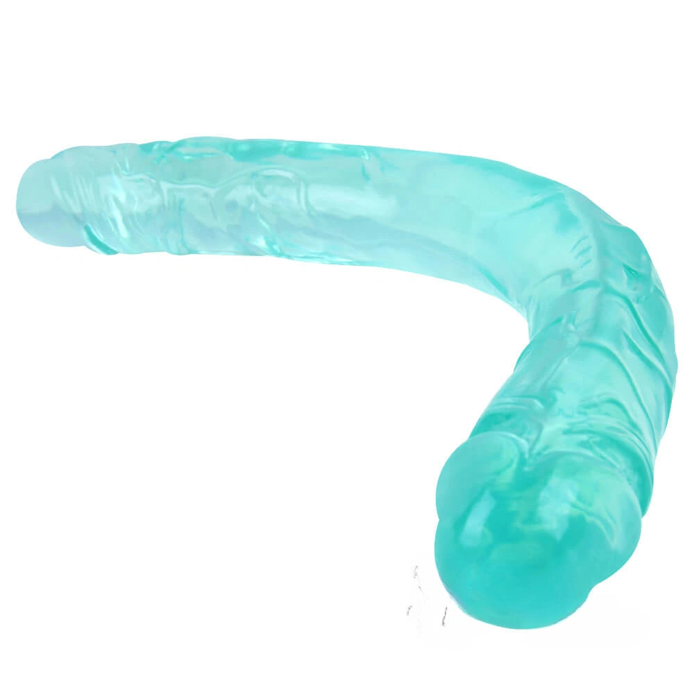 15.55" Dual Heads Real Feel Dildo Sex Toy For Women Using