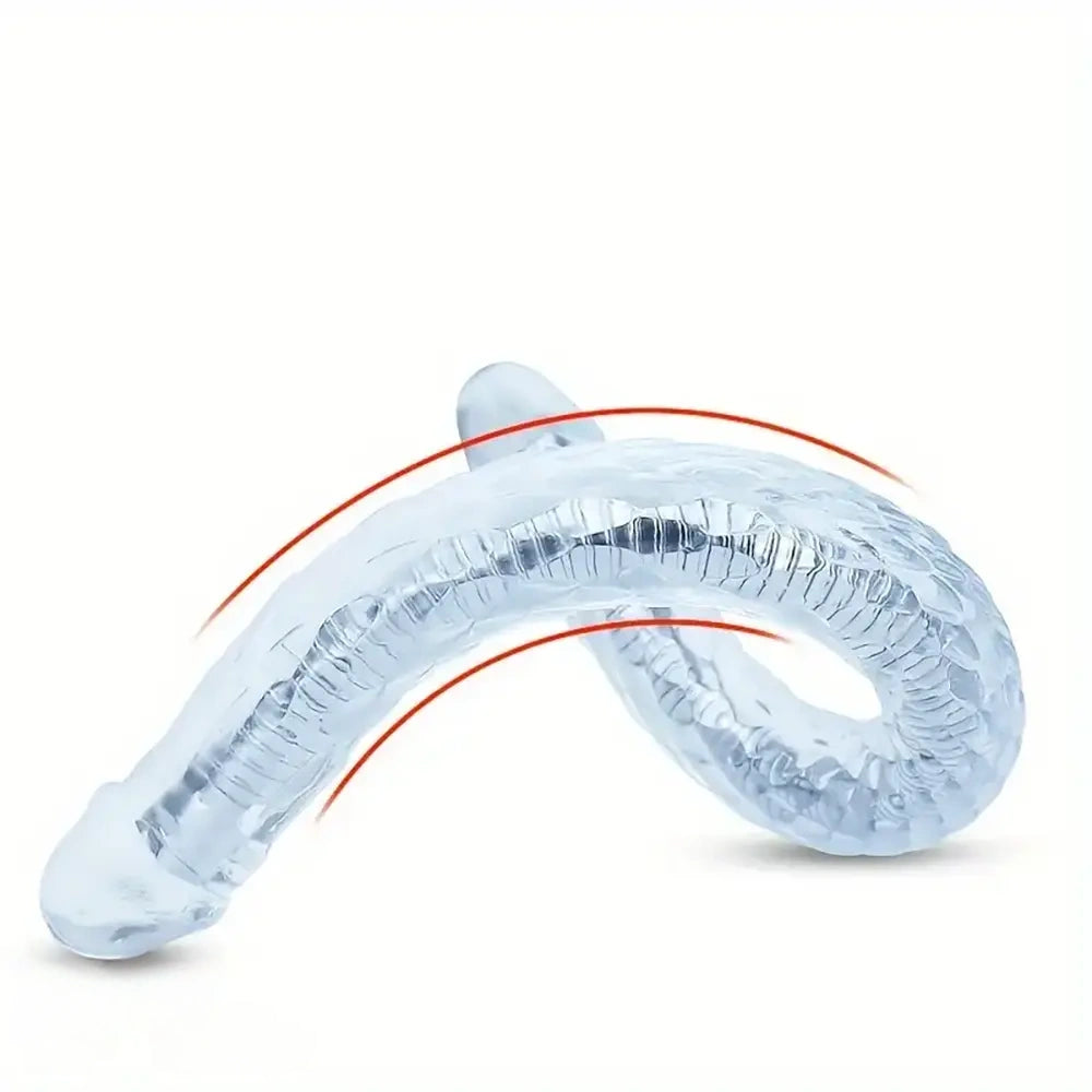 15.5in 22.7in Flexible Double-Headed Long Dildo Manual Pleasure Toy