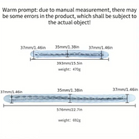 15.5in 22.7in Flexible Double-Headed Long Dildo Manual Pleasure Toy