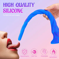 15.5in Extra Long Slim Big Spiral Silicone Soft Dildo BDSM Sex Toy