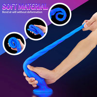 15.5in Extra Long Slim Big Spiral Silicone Soft Dildo BDSM Sex Toy