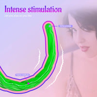 15.5in Extra Long Slim Big Spiral Silicone Soft Dildo BDSM Sex Toy
