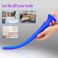 15.5in Super Long Slim Soft Dildo For Vagina Anus Masturbation