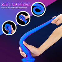 15.5in Super Long Slim Soft Dildo For Vagina Anus Masturbation