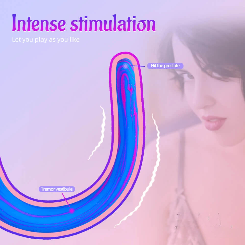 15.5in Super Long Slim Soft Dildo For Vagina Anus Masturbation