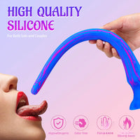 15.5in Super Long Slim Soft Dildo For Vagina Anus Masturbation
