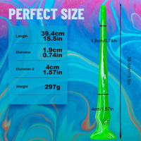 15.5in Super Long Slim Soft Dildo For Vagina Anus Masturbation