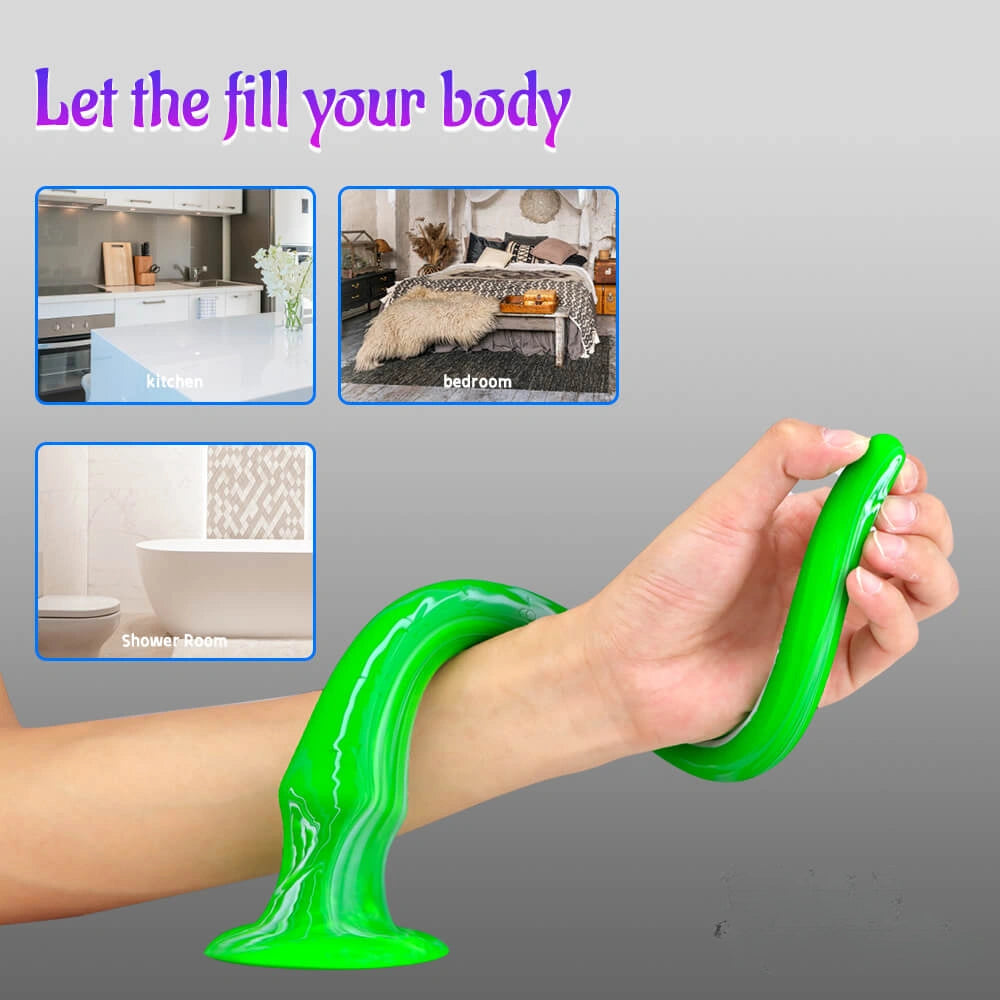 15.5in Super Long Slim Soft Dildo For Vagina Anus Masturbation