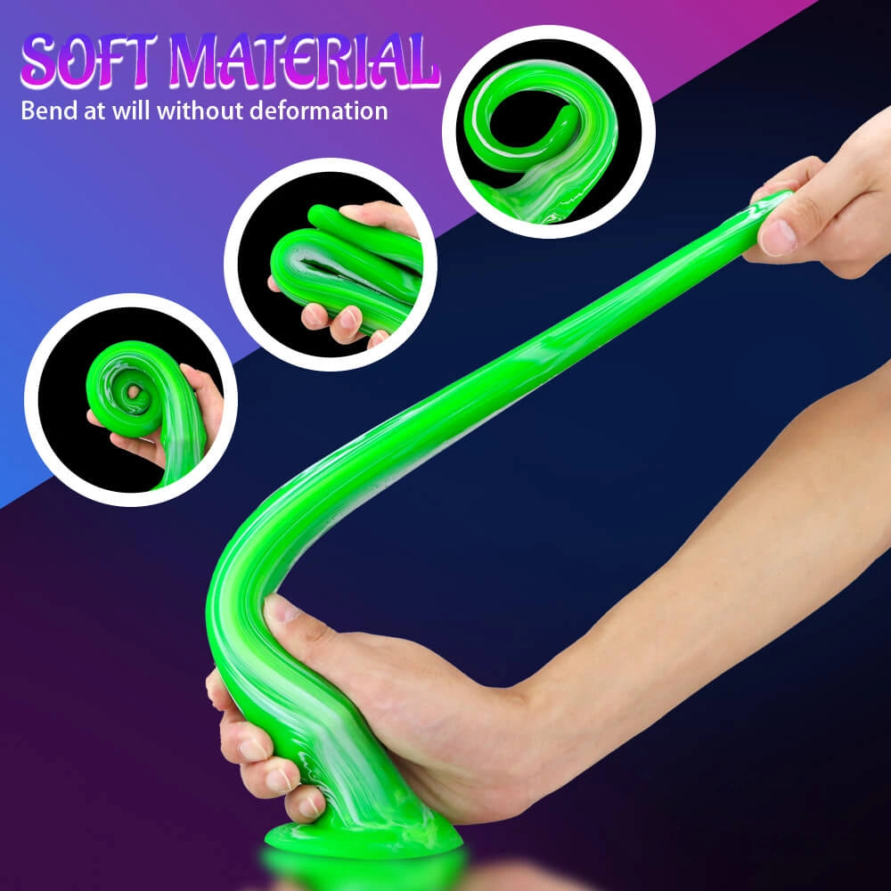 15.5in Super Long Slim Soft Dildo For Vagina Anus Masturbation