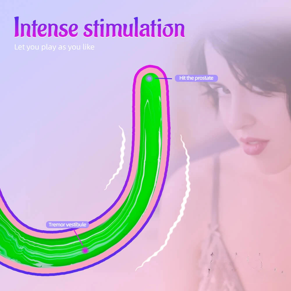 15.5in Super Long Slim Soft Dildo For Vagina Anus Masturbation