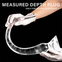 15.74in 19.68in Extra Long Huge Clear Measurable Scale Anal Plug Dildo