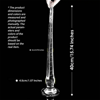 15.74in 19.68in Extra Long Huge Clear Measurable Scale Anal Plug Dildo