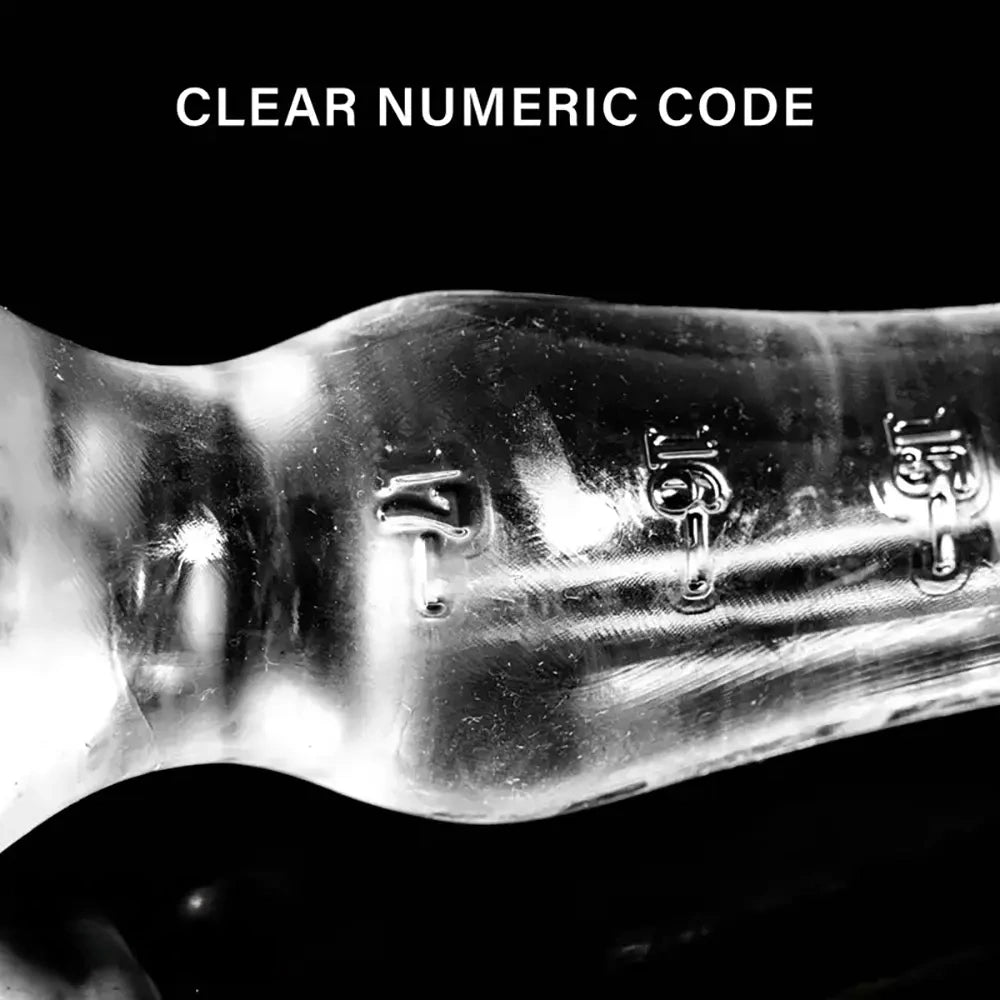 15.74in 19.68in Extra Long Huge Clear Measurable Scale Anal Plug Dildo