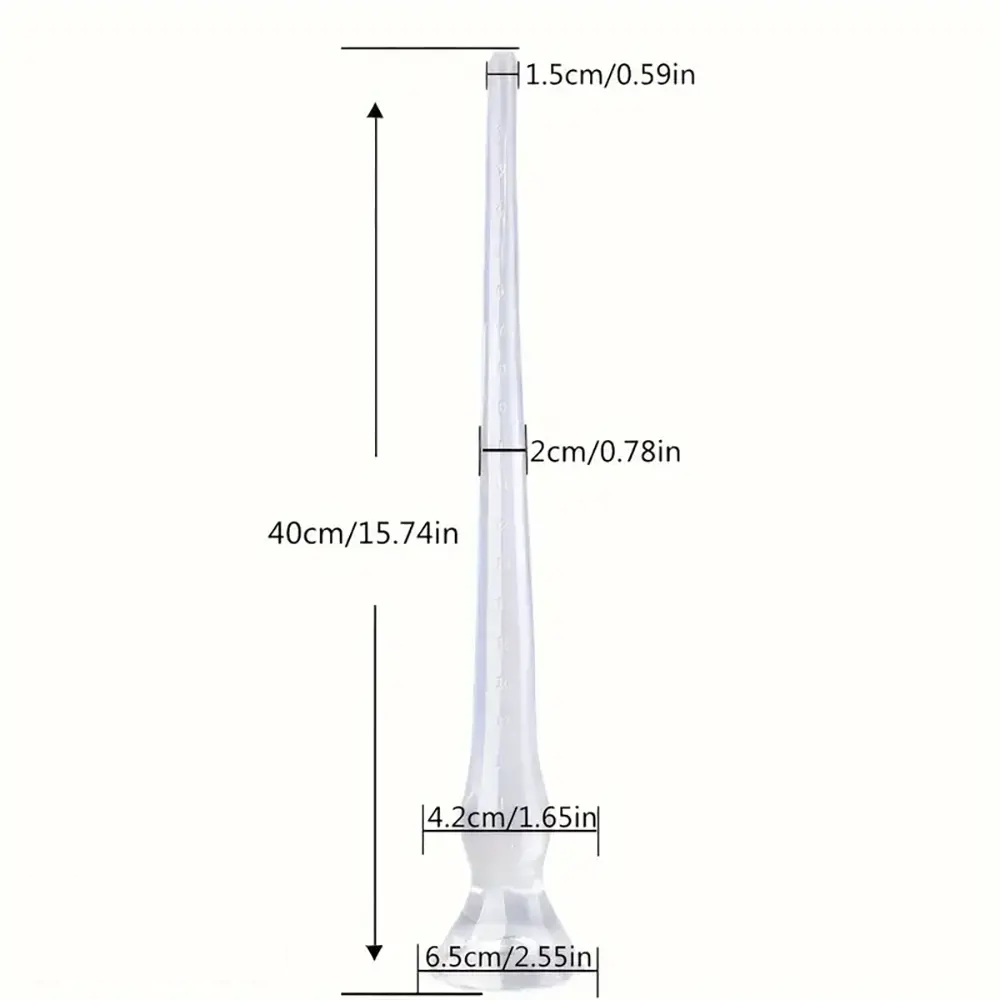 15.74in 19.68in Extra Long Huge Clear Measurable Scale Anal Plug Dildo