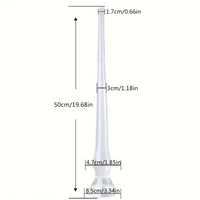 15.74in 19.68in Extra Long Huge Clear Measurable Scale Anal Plug Dildo
